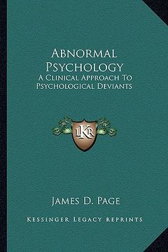 portada abnormal psychology: a clinical approach to psychological deviants (en Inglés)