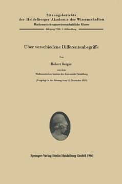 portada Über verschiedene Differentenbegriffe (Sitzungsberichte der Heidelberger Akademie der Wissenschaften) (German Edition)