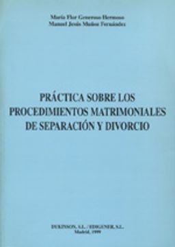 portada Practica sobre los procedimientos matrimoniales de separacion y divorcio (Spanish Edition)