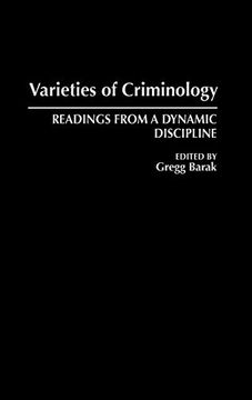 portada Varieties of Criminology: Readings From a Dynamic Discipline (in English)