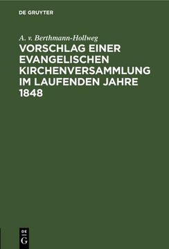 portada Vorschlag Einer Evangelischen Kirchenversammlung im Laufenden Jahre 1848 (in German)