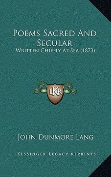 portada poems sacred and secular: written chiefly at sea (1873) (in English)