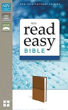 portada NIV, ReadEasy Bible, Large Print, Imitation Leather, Tan, Red Letter Edition (en Inglés)