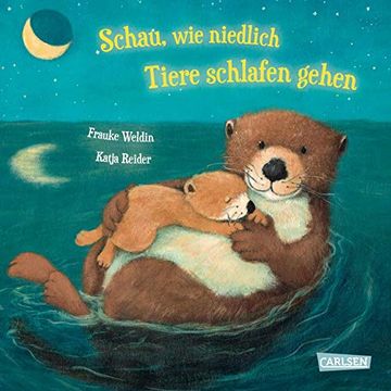 portada Schau, wie Niedlich Tiere Schlafen Gehen: Gutenachtbuch mit Reimen ab 2 Jahren (en Alemán)