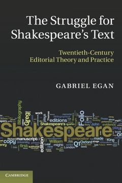 portada The Struggle for Shakespeare's Text Paperback (en Inglés)