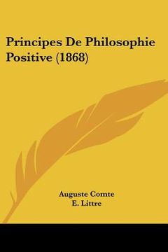 portada principes de philosophie positive (1868) (in English)