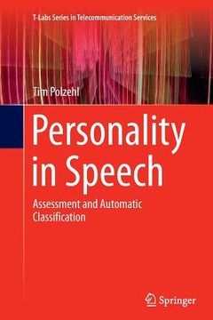 portada Personality in Speech: Assessment and Automatic Classification (in English)
