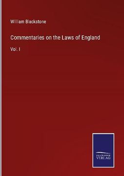 portada Commentaries on the Laws of England: Vol. I