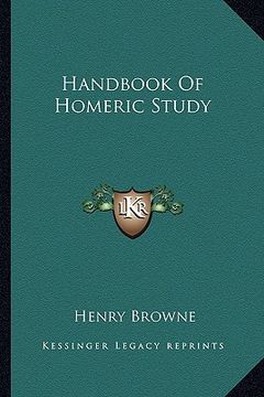 portada handbook of homeric study