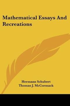 portada mathematical essays and recreations (en Inglés)