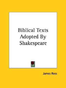 portada biblical texts adopted by shakespeare (en Inglés)