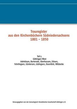 portada Trauregister Aus Den Kirchenbuchern Sudniedersachsens 1801-1850 (German Edition)