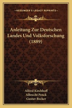 portada Anleitung Zur Deutschen Landes Und Volksforschung (1889) (in German)