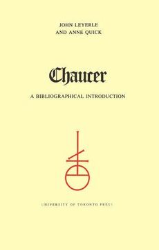 portada Chaucer: A Select Bibliography: A Bibliographical Introduction (Toronto Medieval Texts and Translations) 