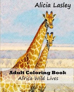 portada Adult coloring book: African wild lives