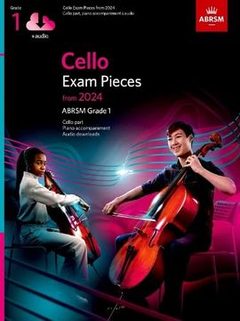 portada Cello Exam Pieces From 2024, Abrsm Grade 1, Cello Part, Piano Accompaniment & Audio (en Inglés)