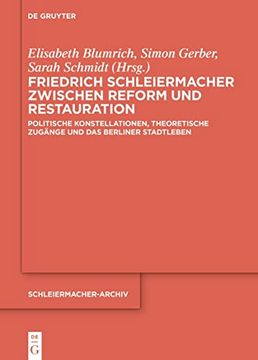 portada Friedrich Schleiermacher zwischen Reform und Restauration (en Alemán)