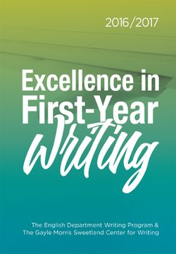 portada Excellence in First-Year Writing 2016/2017 (en Inglés)