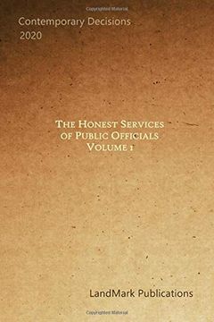 portada The Honest Services of Public Officials (en Inglés)