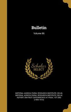 portada Bulletin; Volume 86 (en Inglés)