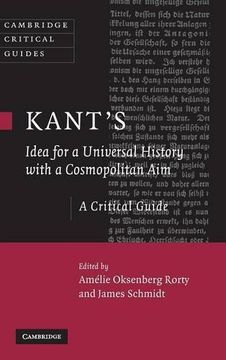 portada Kant's Idea for a Universal History With a Cosmopolitan aim Hardback: A Critical Guide (Cambridge Critical Guides) (en Inglés)