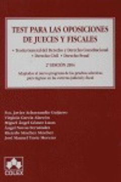 portada Test oposiciones jueces y fiscales 2ª ed