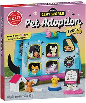 portada Mini Clay World pet Adoption Truck: Make & Bake 15 Clay Animals & Display! (Klutz) (en Inglés)
