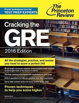 portada Cracking the gre With 4 Practice Tests, 2016 Edition (Graduate School Test Preparation)