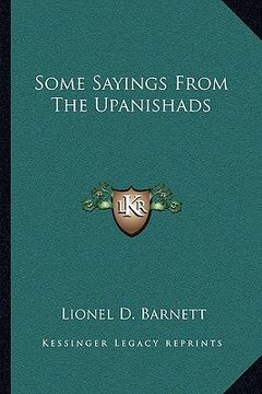 portada some sayings from the upanishads (in English)