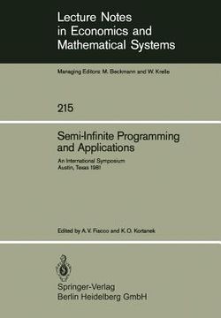 portada semi-infinite programming and applications: an international symposium, austin, texas, september 8-10, 1981 (en Inglés)