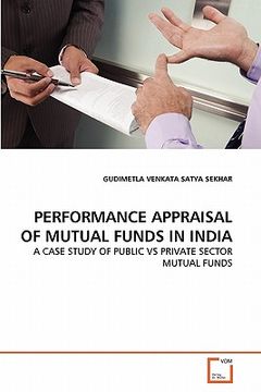 portada performance appraisal of mutual funds in india (en Inglés)