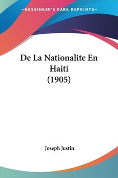 portada De La Nationalite En Haiti (1905) (in French)