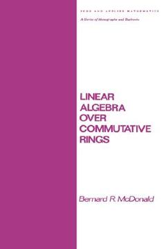 portada linear algebra over commutative rings (en Inglés)