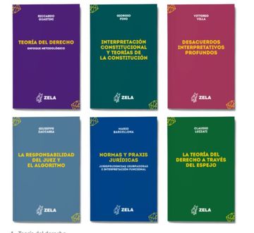 portada Colección filosofía del derecho Pack Zela Mínima (6 tomos)