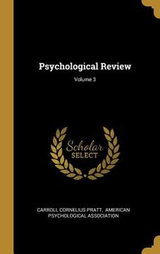 portada Psychological Review; Volume 3 (en Inglés)
