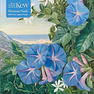 portada Adult Jigsaw Puzzle Kew: Marianne North: Amatungula and Blue Ipomoea, South Africa: 1000-Piece Jigsaw Puzzles (en Inglés)