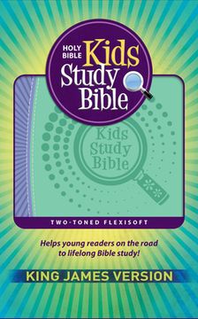 portada Kjv Kids Study Bible Flex Purple and Green Imprintable (Genuine Leather) (in English)