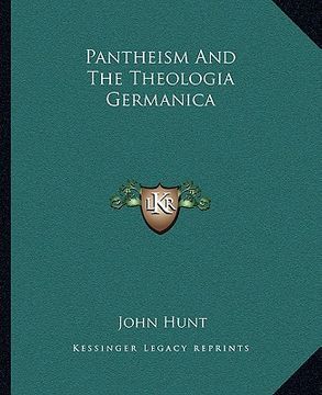 portada pantheism and the theologia germanica (en Inglés)