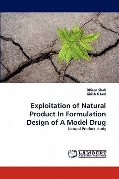 portada exploitation of natural product in formulation design of a model drug (en Inglés)