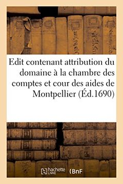 portada Edit Contenant Attribution Du Domaine a la Chambre Des Comptes Et Cour Des Aides de Montpellier (Sciences Sociales) (French Edition)