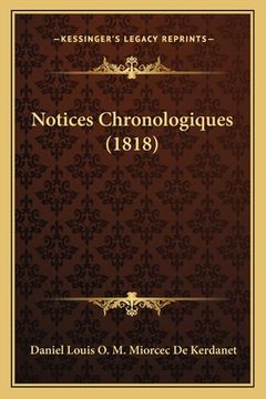 portada Notices Chronologiques (1818) (in French)