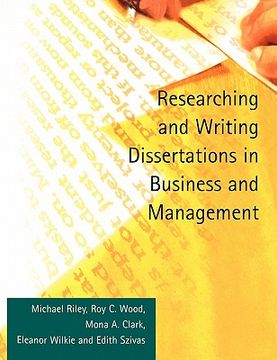 portada researching and writing dissertations in business and management (en Inglés)