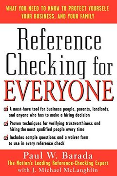 portada Reference Checking for Everyone: How to Find out Everything you Need to Know About Anyone 