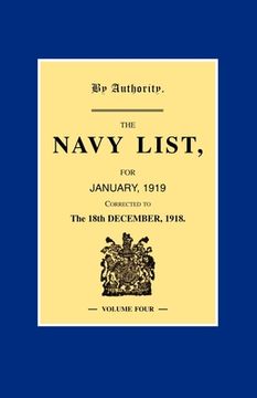 portada NAVY LIST JANUARY 1919 (Corrected to 18th December 1918 ) Volume 4