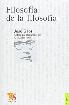 portada Filosofía de la Filosofía (in Spanish)