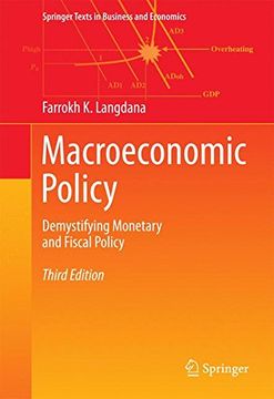 portada Macroeconomic Policy: Demystifying Monetary and Fiscal Policy (Springer Texts in Business and Economics) (en Inglés)