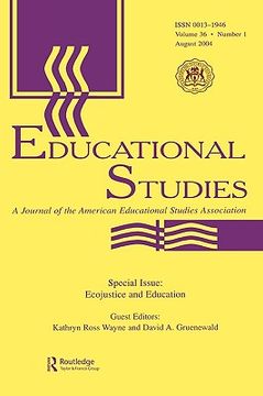 portada ecojustice and education: a special issue of educational studies (en Inglés)