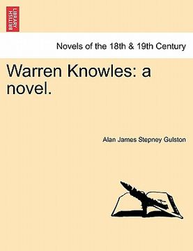 portada warren knowles: a novel. (in English)