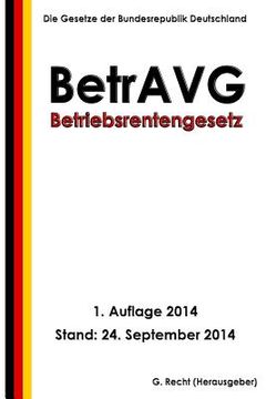portada Betriebsrentengesetz - BetrAVG (in German)