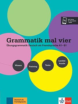 portada Grammatik mal Vier. Ejercicio Gram A1-B1: Grammatik mal Vier (A1-B1) Buch + Audio (en Alemán)